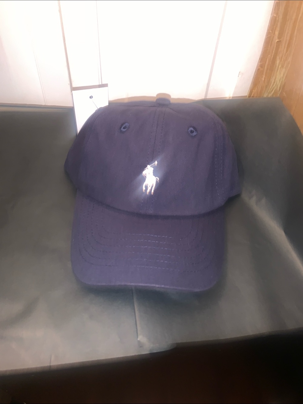 Ralph Lauren Navy Cap with White Polo Player Logo